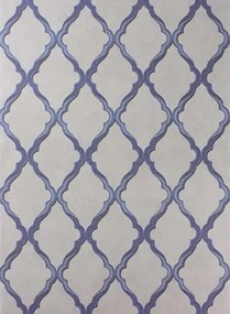 Matthew Williamson Carta da parati Jali Trellis - Blue/ Stone