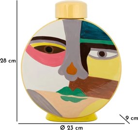 Vaso Piccassy Color Round Cm 23X9X28