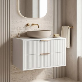 Mobile bagno sotto lavabo Rea Mono 80cm White