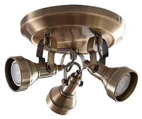 Perseas 3 Round Plafoniera Antique Brass - Lindby