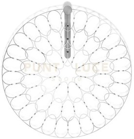 Lafra applique a parete grande cromo d.95cm a led 2700k 4300lm 54w ...