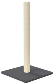 Palo tiragraffi per gatti grigio scuro 35x35x70 cm