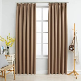 Tende Oscuranti Con Ganci 2 Pz Grigio Talpa 140x225 Cm /