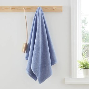 Asciugamano in cotone blu 50x85 cm - Bianca