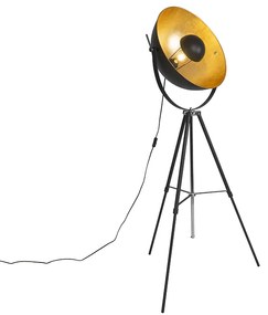 Lampada da terra nera tripode regolabile oro 51 cm - MAGNAX