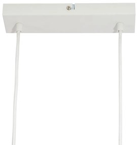 Lampada a sospensione moderna con stampa legno e 6 luci bianche - Jeana Straight