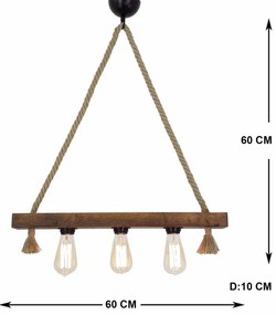 Lampadario su filo KUTUK 3xE27/40W/230V