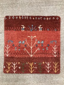 Gabbeh Tappeto persiano 40x40 Rosso (Iran) Annodato A Mano