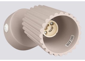 Faretto grigio tortora in metallo 8x16 cm Gleam – Sollux