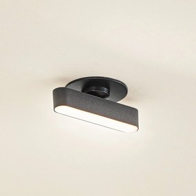 Lindby Luci LED da incasso Eldrin, nero, metallo, 13,1 cm