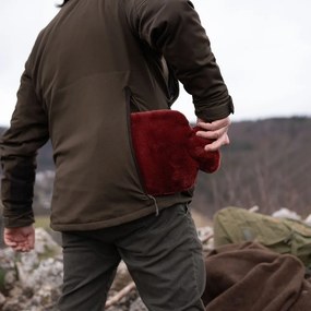 Borsa dell'acqua calda rossa in micropile 1,8 l Classic – Hugo Frosch