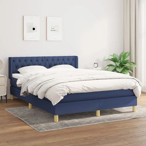 Giroletto A Molle Con Materasso Blu 140x200 Cm İn Tessuto /