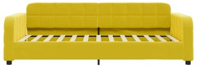 Letto da giorno giallo 100x200 cm in velluto