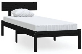 Giroletto nero in legno massello di pino 100x200 cm