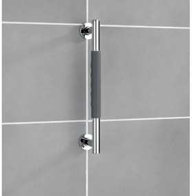 WENKO 23284100-Maniglione SECURA 40,5x9 cm acciaio inox/antracite/cromo lucido