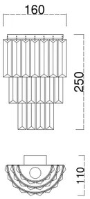 Brilagi - Applique CRYSTAL 1xE14/60W/230V cromo lucido