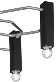 Sospensione 13   luci - Raster - Metal Lux Nichel opaco Nero verniciato