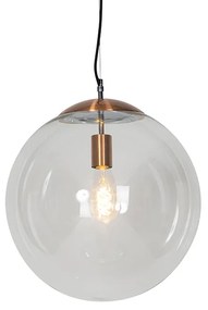 Lampada a sospensione scandinava in vetro trasparente rame - BALL 40