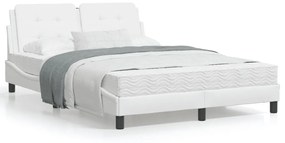 Giroletto Con Testiera Bianco 140x200 Cm İn Similpelle /