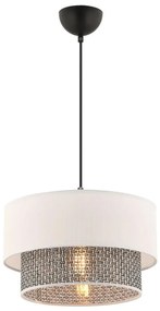 Lampadario a cavo ECHO 1xE27/60W/230V crema/grigio