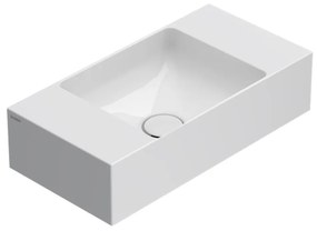 Ceramica Globo T-Edge Lavabo 50x25 Sospeso O da Appoggio in ceramica Bianco Lucido