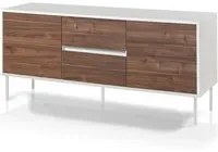 Buffet 2 ante/2 cassetti BASEL bianco/noce