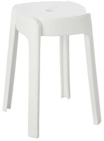 Sgabello bagno multiuso bianco in plastica Fly