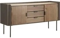 Mobile in metallo e legno marrone cm 145x47x76