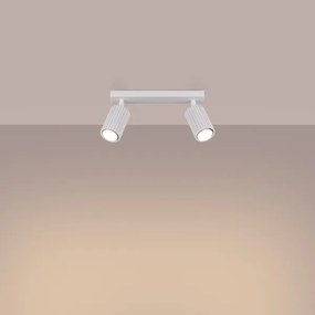 Sollux SL.1542 - Faretto KARBON 2xGU10/10W/230V bianco