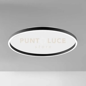 Aela p/g - plafoniera led in alluminio nero 3000k-4000k 3800-390lm ...
