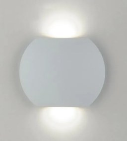 Applique led ultrasottile miura bianca in alluminio 2x3w 520lm cct ...