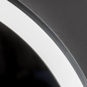 Brilagi-LED dimmerabile, specchio riscaldato con retroilluminazione, profilo in alluminio ALU PRO, LED 18W/230V, Ø 60 cm, IP44, finitura cromo satinato