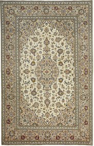Kashan Tappeto 190x300 Beige (Iran) Annodato A Mano