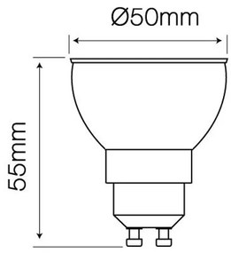 Lampada LED GU10 10W Ceramic 105lm/W No Flickering - Dimmerabile Colore Bianco Caldo 2.700K