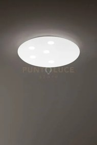 Plafoniera in alluminio colore bianco random led 45w + 32w 3000k cr...