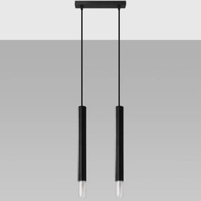 Sollux SL.0961 - Lampadario su filo VIZIER 2xG9/40W/230V nero