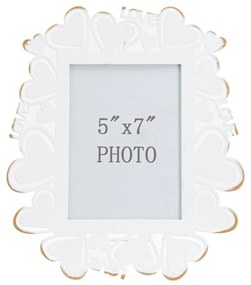 Portafoto in metallo bianco, 25 x 27,7 cm - Mauro Ferretti