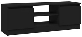 Mobile porta tv con anta nero 102x30x36 cm