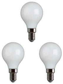 e3light - 3-pack Lampadina LED 4W (470lm) Opale CRI95 Dimmerabile E14