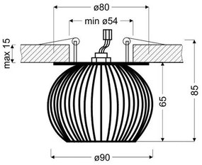 Faretto da incasso SK 93 1xG9/40W/230V bianco