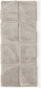 Passatoia soffice a pelo lungo con motivo in rilievo Jade