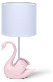 Abatjour Cigno lampada da tavolo Rosa e bianca E14 Aigostar