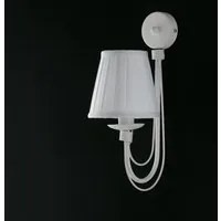 Applique Provenzale Fiammingo 1 Luce Ferro e Paralumi Bianco Serie Rustico