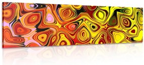 Quadro su tela – Arte creativa in sfumature di rosso e giallo