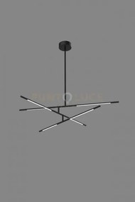 Lampadario a soffitto 6 luci tabular md18001070-6ablk nero