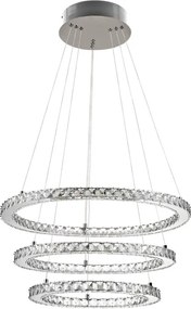 Lampadario LED neoclassico Shoshone grigio Ø61.5cm, luce calda 9510 lumen, INSPIRE