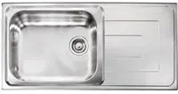 Lavello COMO 100X50 1 vasca sinistra+ gocciolatoio ACCIAIO INOX 010146.S1.01.2018