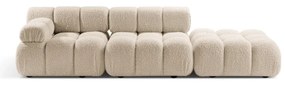 Divano componibile beige con rivestimento in bouclé 288 cm Bellis – Micadoni