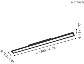 Eglo 31739 - Plafoniera LED dimmerabile SALOBRENA-Z LED/33,5W/230V nero