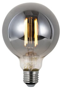 Lampadina LED Smart E27 dimmerabile G95 vetro fumé 4,9W 150lm 1800K